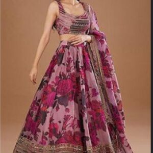 Elegant Floral Pink Lehenga